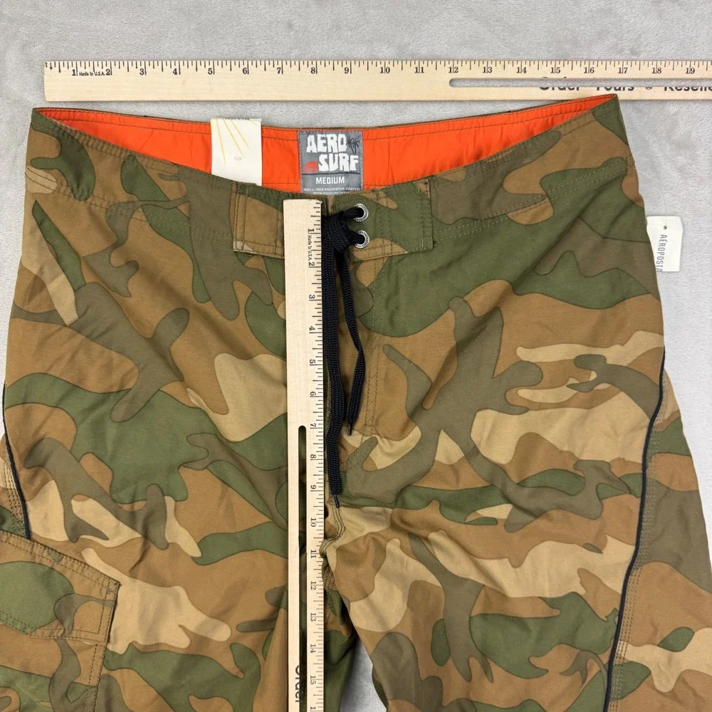 Aeropostale 87 Swim Surf Board Shorts Mens Medium Green Camo‎ Trunks Cargo